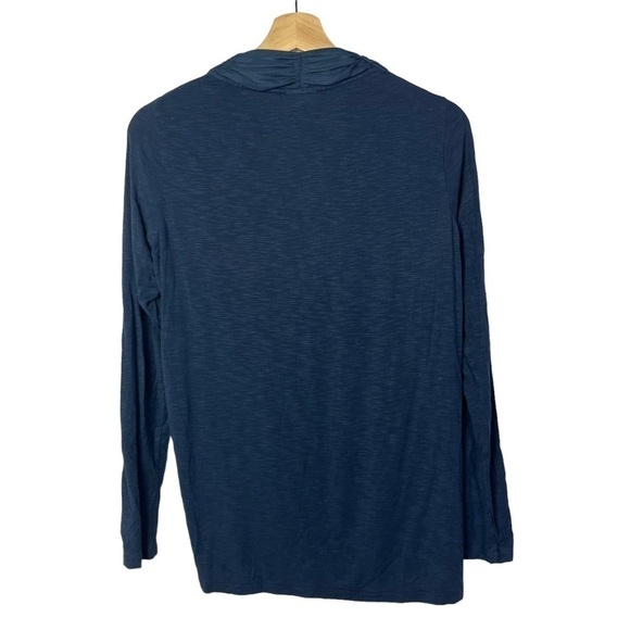 Anthropologie Dolan Blue Wrap Front Long Sleeve Blouse S - Picture 3 of 4